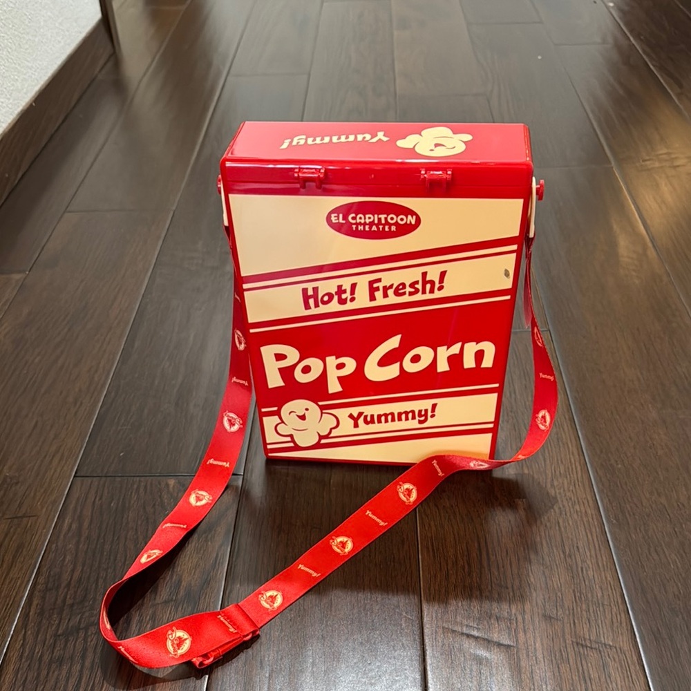 Red Disneyland Popcorn Box Crossbody Bag
